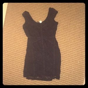 Mini black lacy dress